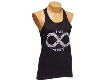 Dámské tílko I AM INFINITE, bavlna, černé, L