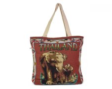 Taška střední ITIM, hnědá, sloni