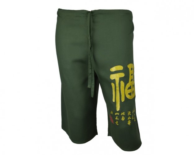 Kalhoty Nippon krátké, bavlna, zelená, bohatsví, vel. XL