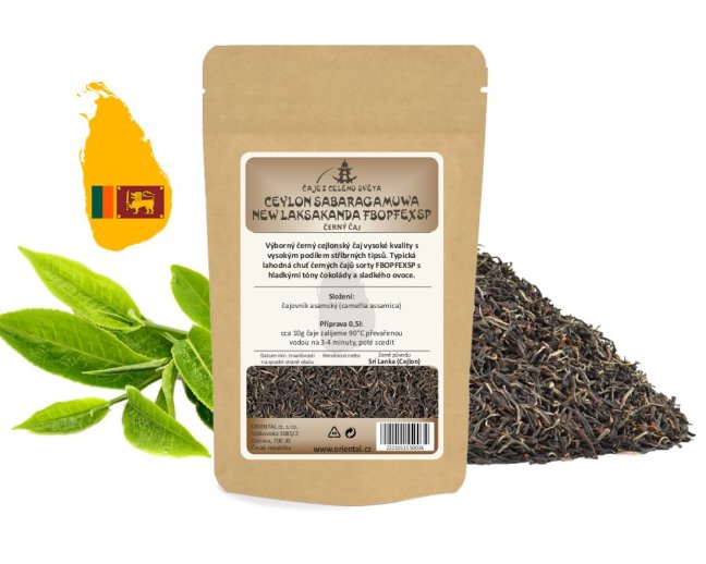 Černý čaj Ceylon Sabaragamuwa New Laksakanda FBOPFEXSP - Gramáž čaje: 100 g