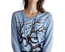 Tričko dlouhý rukáv SURE, Strom ÓM, modré, vel. L