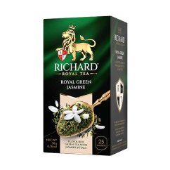Zelený aromatizovaný čaj Richard Royal Green Jasmine (25 sáčků) 50 g