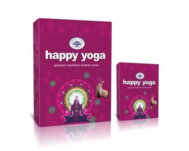Vonné jehlánky "tekoucí dým" Green Tree Happy Yoga  12 ks