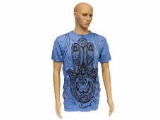 Tričko bavlna, SURE, Hamsa lotos, modré, vel. L