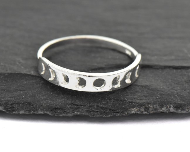 Stříbrný prsten Fáze měsíce II