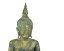 Dřevěná socha Buddha - Dhyana Mudra meditace lotos, zelenozlatá, 74 cm - II. jakost
