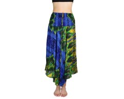 Sukně NAJWA, modrá, paví pera
