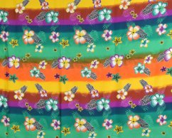 Sarong - Pareo REN, duha s květy, zelená, II. jakost