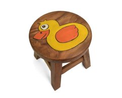 Stolička dřevěná dekor kačer