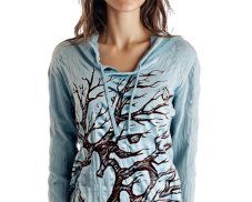 Tričko dlouhý rukáv SURE, Strom ÓM, světle modré, vel. L