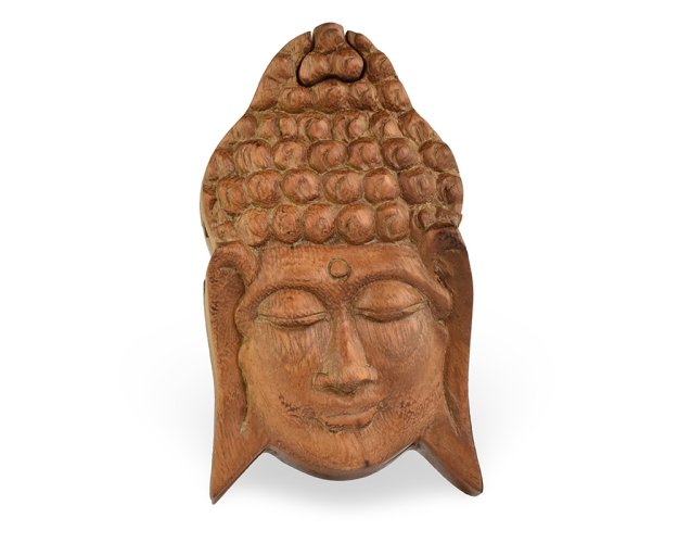 Dřevěná skládací krabička Buddha - jednobarevná