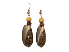 Náušnice mušle tmavá