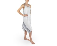 Dámské šaty IRADA, malí pávi, bílé,  II. jakost