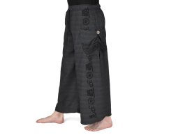 Kalhoty jóga LABHYA, šedé, symboly