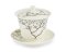 Porcelánový zhong/gaiwan White Cherry, bílá, dekor bílé květy, 120 ml