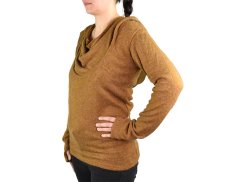 Svetr THU s kapucí, světle hnědý, II. jakost