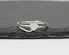 Stříbrný prsten Srdíčko