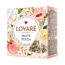 Bílý aromatizovaný čaj Lovaré White Peach (15 pyramid) 30 g