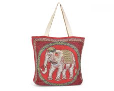 Taška střední ITIM, červená, slon bílý