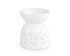 Aromalampa bílá - Kvítky a srdce