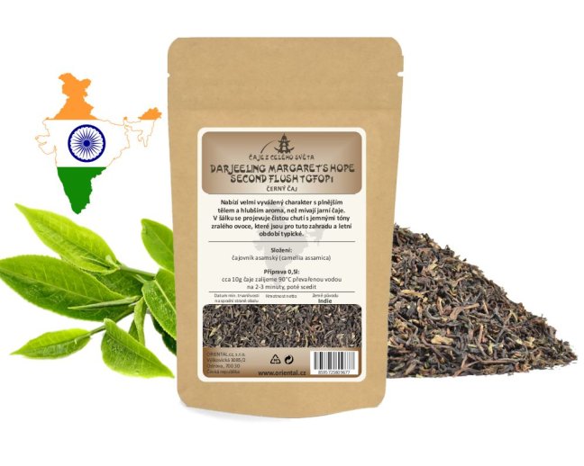 Černý čaj India Darjeeling Margaret´s Hope Second Flush TGFOP1 - Gramáž čaje: 50 g