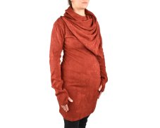 Šaty IRA s límcem, hnědá