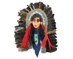 Závěsná dekorace Indiánská náčelnice 25 cm - var. C
