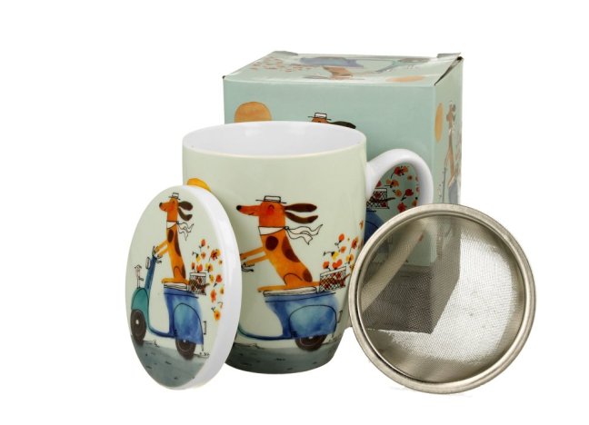 Hrnek na bylinky PES NA SKÚTRU 320 ml