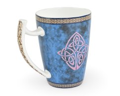 Porcelánový hrnek Celtic, modrý, keltský dekor, 500 ml