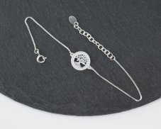 Stříbrný náramek Strom života se zirkony