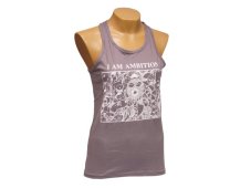 Dámské tílko I AM AMBITION, bavlna, šedé