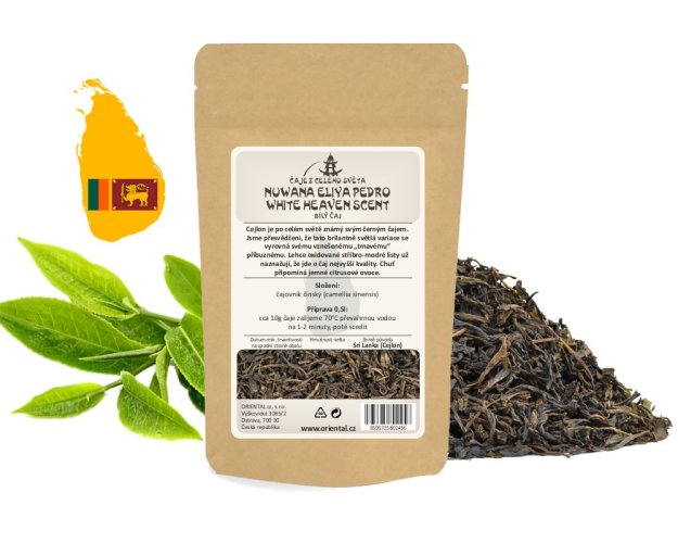 Bílý čaj Ceylon Nuwara Eliya Pedro White Heaven Scent - Gramáž čaje: 200 g