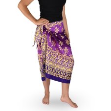 Sarong - Pareo BUN, OMBRE kvítek, fialová