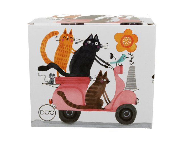 Hrnek XXL KOČKY NA SKÚTRU 1000 ml