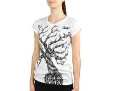 Tričko dámské krátký rukáv SURE, Strom peace, bílá