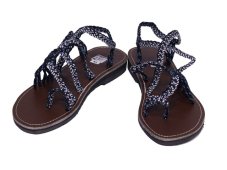 Sandály Sumalee vázané, modro-černé