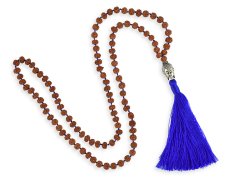 Japa Mala Rudraksha Buddha - modrá