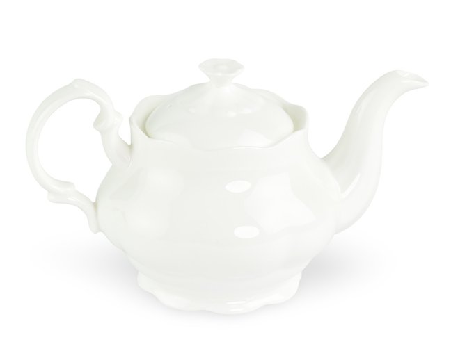 Porcelánová konvice Victoria, bíla, viktoriánský styl, 400 ml