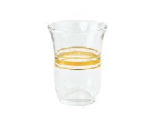 Čajová sklenička Filiz zlaté pruhy 0,95 dl