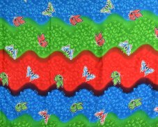 Sarong - Pareo REN, duha s motýly, zelená, II. jakost