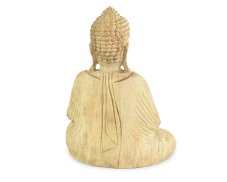 Dřevěná soška Buddha 25 cm světlá - Dhyana Mudra - meditace - II. jakost