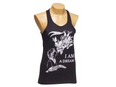Dámské tílko I AM A DREAM, bavlna, černé