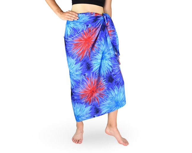 Sarong - Pareo REN, ohňostroj, modrý