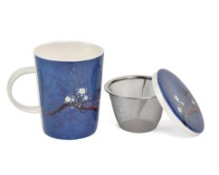 Porcelánový hrnek Royal Tea se sítkem modrý Magnolie