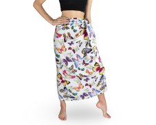 Sarong - Pareo BUTTERFLY, růžovo - žlutý
