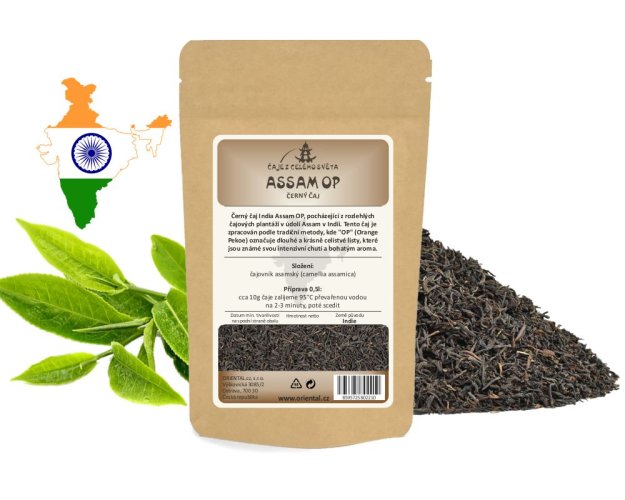 Černý čaj India Assam OP - Gramáž čaje: 200 g
