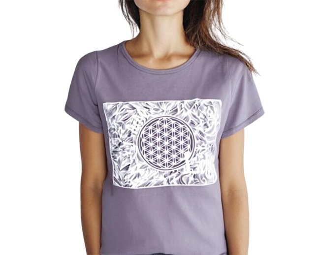 Dámské triko I AM LIFE, bavlna, šedá, L