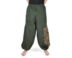 Kalhoty jóga KIET, Lapač snů, zelené