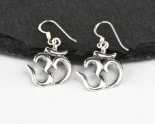 Stříbrné visací náušnice ÓM