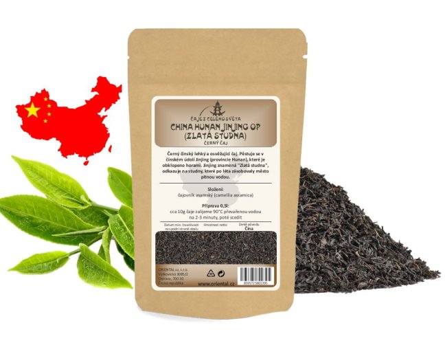 Černý čaj China Hunan Jinjing OP (Zlatá studna) - Gramáž čaje: 200 g
